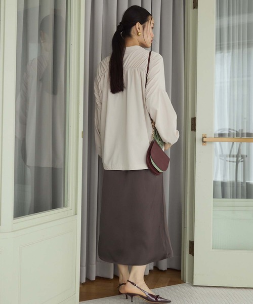 Edit Sheen(エディットシーン)の「ドロストデザインシャツ(シャツ/ブラウス・レディース・ブラック/アイボリー・M)」の17枚目の写真