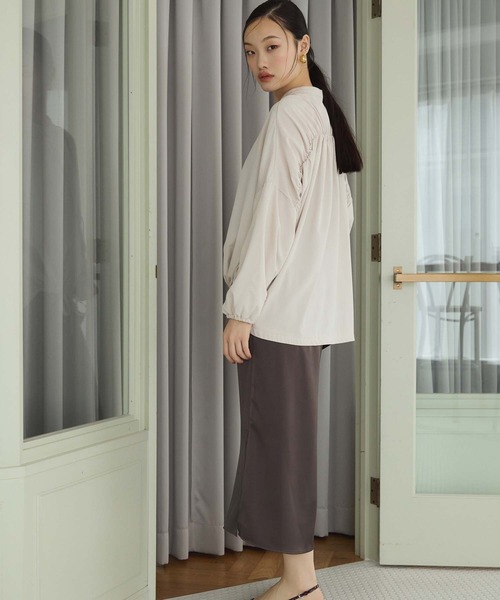 Edit Sheen(エディットシーン)の「ドロストデザインシャツ(シャツ/ブラウス・レディース・ブラック/アイボリー・M)」の18枚目の写真