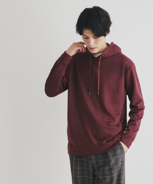 THE SHOP TK （ザ ショップ ティーケー ）の「◆杢スウェードタッチパーカー（パーカー・メンズ・ボルドー/ネイビー/グレー/オフホワイト/ブラウン系その他・04/03/02）」の6枚目の写真