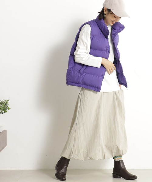 FOUND GOOD（ファウンドグッド）の「バルーンスカート（スカート・レディース・グリーン系8/アイボリー/ブラック・M/S/L）」の3枚目の写真