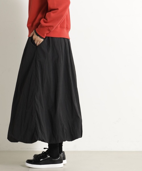 FOUND GOOD（ファウンドグッド）の「バルーンスカート（スカート・レディース・グリーン系8/アイボリー/ブラック・M/S/L）」の4枚目の写真