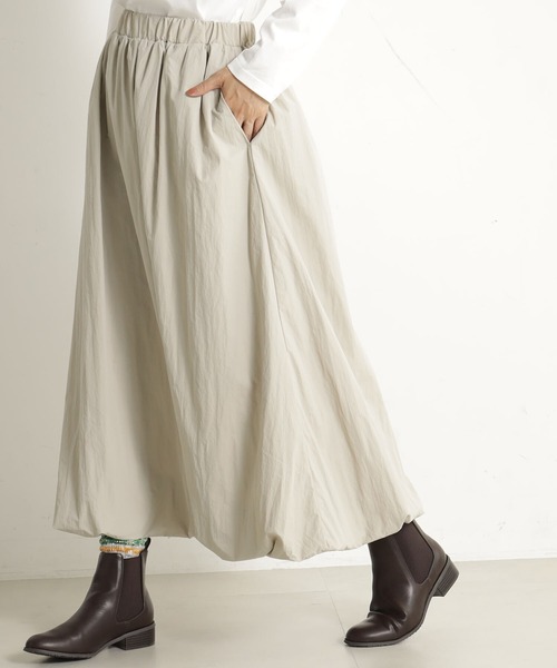 FOUND GOOD（ファウンドグッド）の「バルーンスカート（スカート・レディース・グリーン系8/アイボリー/ブラック・M/S/L）」の9枚目の写真