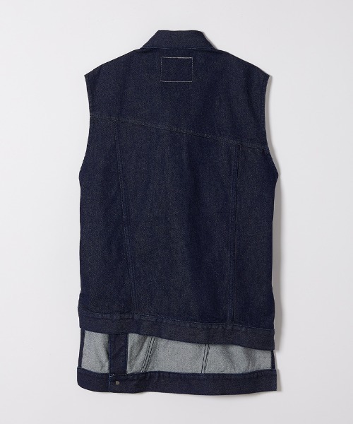 soduk（スドーク）の「【soduk】wave denim vest（ベスト・レディース・ブルー/インディゴブルー・ONE SIZE）」の4枚目の写真