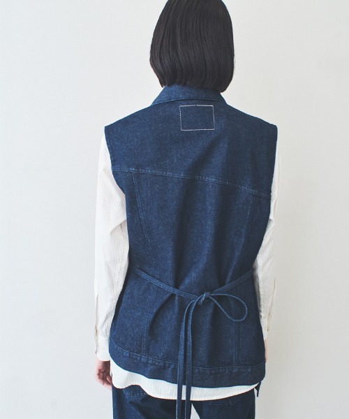 soduk（スドーク）の「【soduk】wave denim vest（ベスト・レディース・ブルー/インディゴブルー・ONE SIZE）」の8枚目の写真