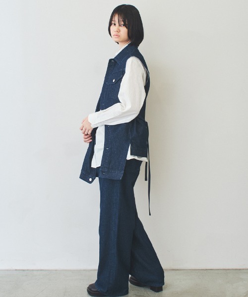 soduk（スドーク）の「【soduk】wave denim vest（ベスト・レディース・ブルー/インディゴブルー・ONE SIZE）」の10枚目の写真