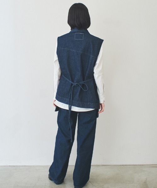 soduk（スドーク）の「【soduk】wave denim vest（ベスト・レディース・ブルー/インディゴブルー・ONE SIZE）」の11枚目の写真