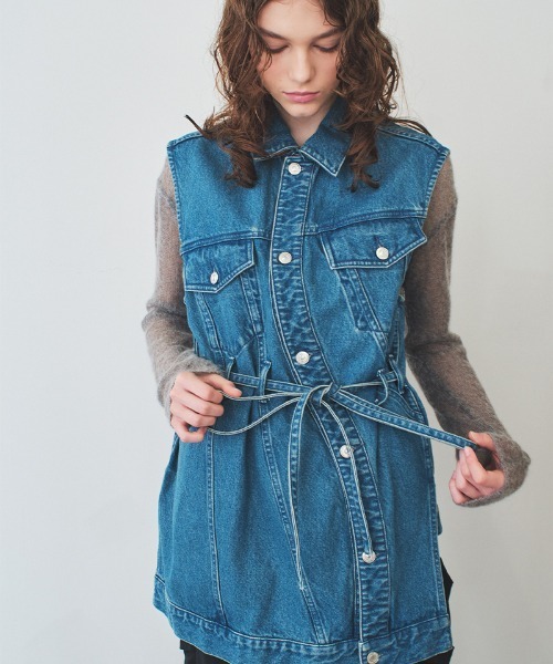 soduk（スドーク）の「【soduk】wave denim vest（ベスト・レディース・ブルー/インディゴブルー・ONE SIZE）」の17枚目の写真