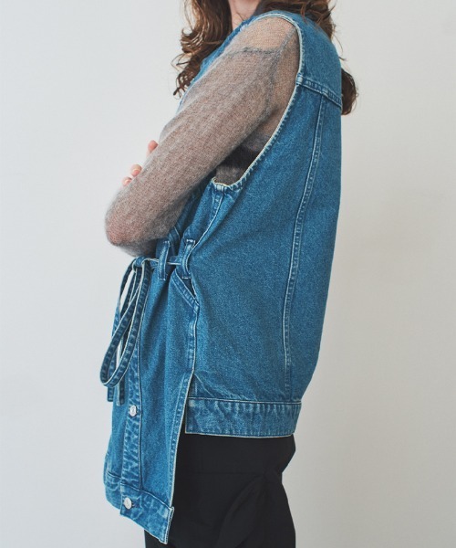soduk（スドーク）の「【soduk】wave denim vest（ベスト・レディース・ブルー/インディゴブルー・ONE SIZE）」の18枚目の写真