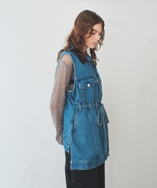 soduk（スドーク）の「【soduk】wave denim vest（ベスト・レディース・ブルー/インディゴブルー・ONE SIZE）」の19枚目の写真