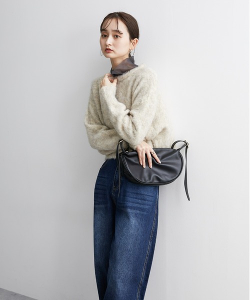 nissen(ニッセン)の「ショート丈ルーズニット(ニット/セーター・レディース・グリーン系/オレンジ系/ライトベージュ/パープル系・S/M/L/LL)」の17枚目の写真