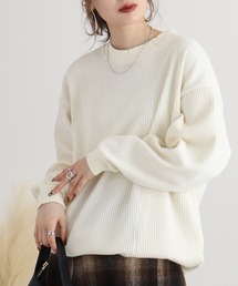 ATELANE ビックコーデュロイドローコードクルーネック