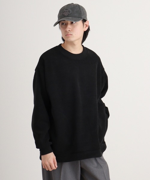 ATELANE(アテレーン)の「ATELANE ビックコーデュロイドローコードクルーネック(スウェット・メンズ・ブラック/ホワイト・L/XL/M)」の15枚目の写真