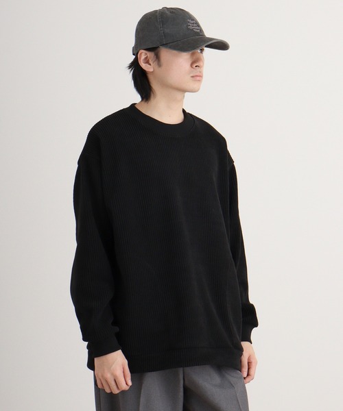 ATELANE(アテレーン)の「ATELANE ビックコーデュロイドローコードクルーネック(スウェット・メンズ・ブラック/ホワイト・L/XL/M)」の16枚目の写真