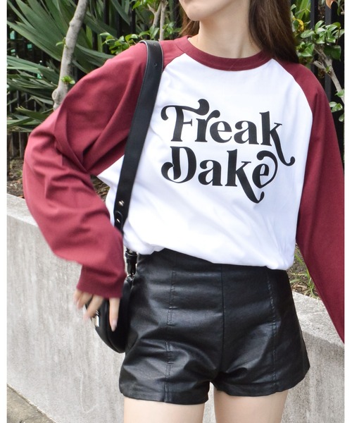 MODISH GAZE(モディシュガゼ)の「FREAK DAKE ラグランロンT(Tシャツ/カットソー・メンズ・ブラック/ネイビー/バーガンディー・MEDIUM/LARGE/X-LARGE)」の3枚目の写真