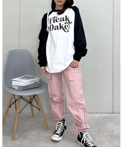 MODISH GAZE(モディシュガゼ)の「FREAK DAKE ラグランロンT(Tシャツ/カットソー・メンズ・ブラック/ネイビー/バーガンディー・MEDIUM/LARGE/X-LARGE)」の6枚目の写真