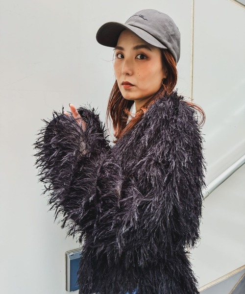 niko and...（ニコアンド）の「[MODE NORM CORE]フサフサクループルオーバー（その他トップス・レディース・ブラック/キャメル/ダークブルー・FREE）」の4枚目の写真