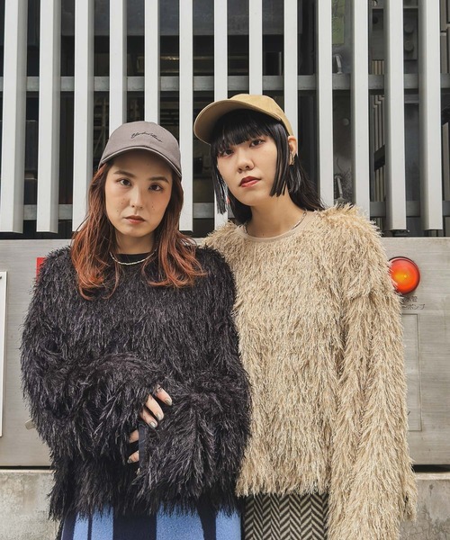 niko and...（ニコアンド）の「[MODE NORM CORE]フサフサクループルオーバー（その他トップス・レディース・ブラック/キャメル/ダークブルー・FREE）」の5枚目の写真