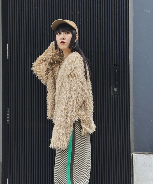 niko and...（ニコアンド）の「[MODE NORM CORE]フサフサクループルオーバー（その他トップス・レディース・ブラック/キャメル/ダークブルー・FREE）」の7枚目の写真