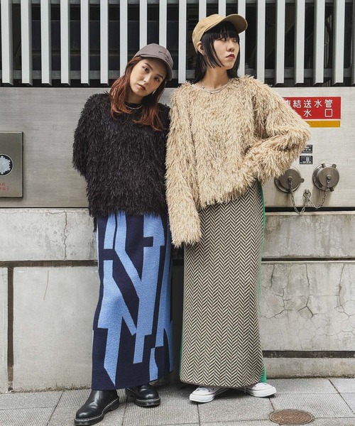 niko and...（ニコアンド）の「[MODE NORM CORE]フサフサクループルオーバー（その他トップス・レディース・ブラック/キャメル/ダークブルー・FREE）」の11枚目の写真