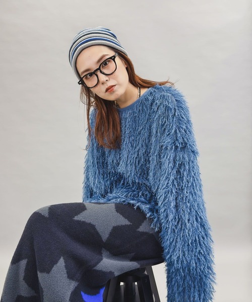 niko and...（ニコアンド）の「[MODE NORM CORE]フサフサクループルオーバー（その他トップス・レディース・ブラック/キャメル/ダークブルー・FREE）」の12枚目の写真