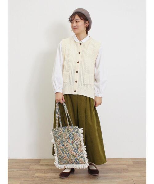 Samansa Mos2(サマンサ モスモス)の「ちび襟並びボタンシャツ(シャツ/ブラウス・レディース・チャコールグレー/オフホワイト/ブルー/キャメル・F)」の9枚目の写真