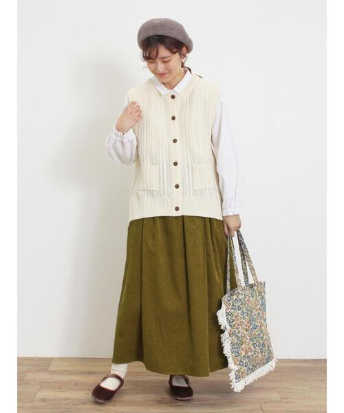 Samansa Mos2(サマンサ モスモス)の「ちび襟並びボタンシャツ(シャツ/ブラウス・レディース・チャコールグレー/オフホワイト/ブルー/キャメル・F)」の10枚目の写真