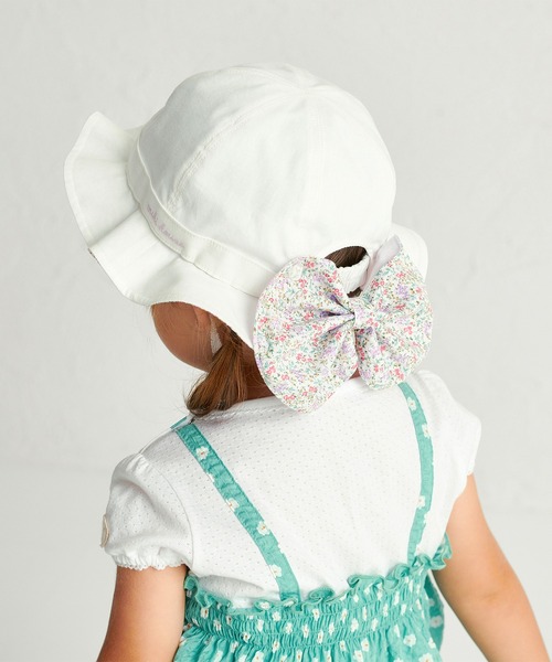 MIKI HOUSE(ミキハウス)の「リボン日よけ付きハット(ハット・キッズ・ホワイト/ブルー・LL(54-56cm)/L(52-54cm)/M(50-52cm)/SS(46-48cm)/S(48-50cm))」の13枚目の写真