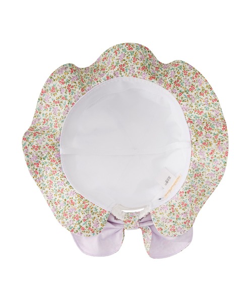 MIKI HOUSE(ミキハウス)の「リボン日よけ付きハット(ハット・キッズ・ホワイト/ブルー・LL(54-56cm)/L(52-54cm)/M(50-52cm)/SS(46-48cm)/S(48-50cm))」の3枚目の写真