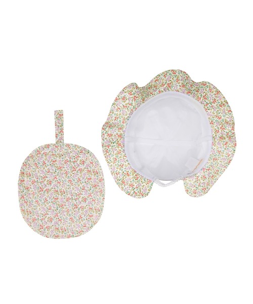 MIKI HOUSE(ミキハウス)の「リボン日よけ付きハット(ハット・キッズ・ホワイト/ブルー・LL(54-56cm)/L(52-54cm)/M(50-52cm)/SS(46-48cm)/S(48-50cm))」の4枚目の写真