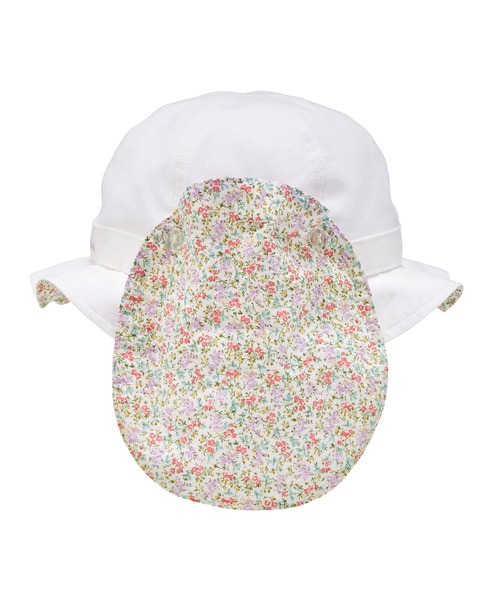 MIKI HOUSE(ミキハウス)の「リボン日よけ付きハット(ハット・キッズ・ホワイト/ブルー・LL(54-56cm)/L(52-54cm)/M(50-52cm)/SS(46-48cm)/S(48-50cm))」の5枚目の写真