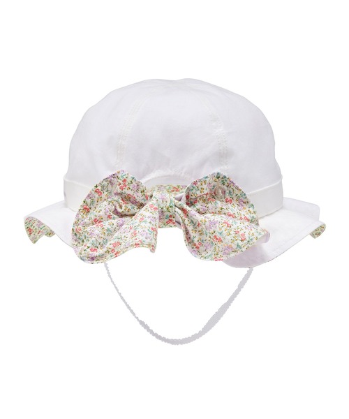 MIKI HOUSE(ミキハウス)の「リボン日よけ付きハット(ハット・キッズ・ホワイト/ブルー・LL(54-56cm)/L(52-54cm)/M(50-52cm)/SS(46-48cm)/S(48-50cm))」の10枚目の写真