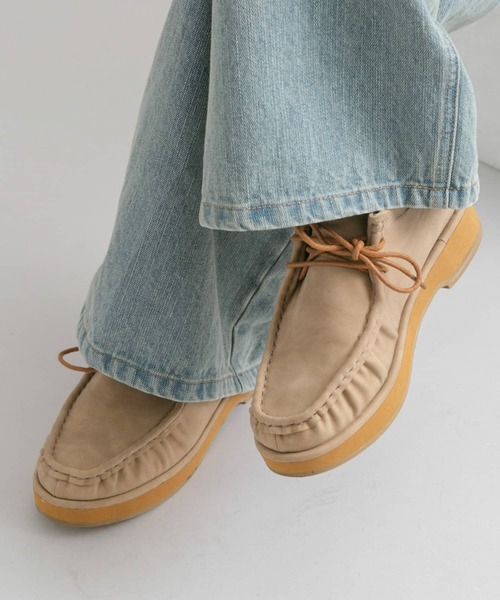 KBF（ケイビーエフ）の「モカシンデザインシューズ（その他シューズ・レディース・チャコールグレー/ベージュ・38/36/37）」の7枚目の写真