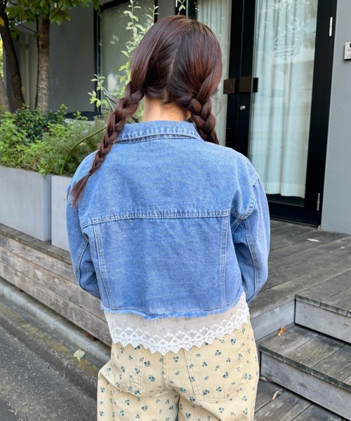 jennyfax レース クロップドジャケット jennyfax レース クロップドジャケット