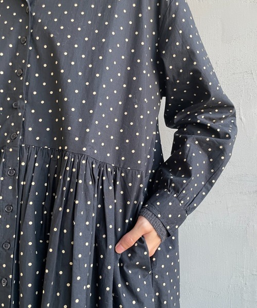 soil（ソイル）の「[SOIL/ソイル] 40Sポプリン ドットプリントシャツワンピース（ワンピース・レディース・ブラック・2）」の16枚目の写真