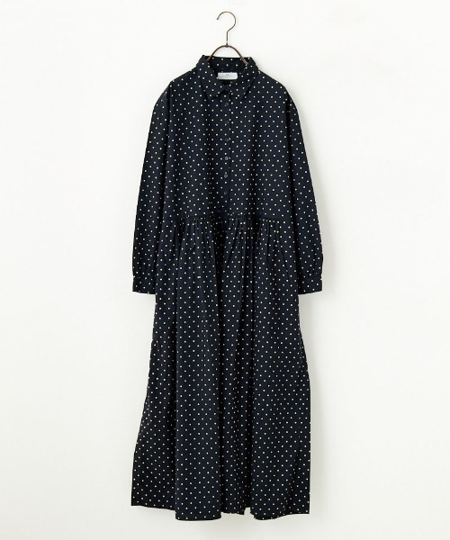 soil（ソイル）の「[SOIL/ソイル] 40Sポプリン ドットプリントシャツワンピース（ワンピース・レディース・ブラック・2）」の18枚目の写真