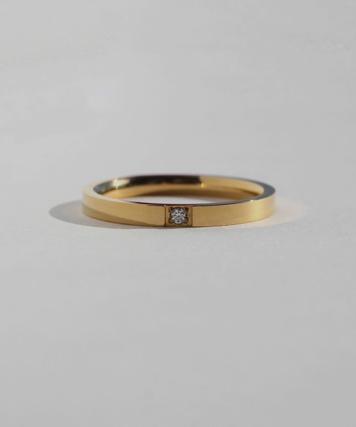 abaskdesign(アバスクデザイン)の「金属アレルギー対応 ワンポイントシンプルリング(リング・レディース・シルバー/ゴールド・14号/11号/9号)」の10枚目の写真