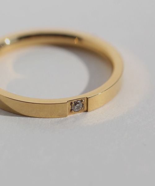 abaskdesign(アバスクデザイン)の「金属アレルギー対応 ワンポイントシンプルリング(リング・レディース・シルバー/ゴールド・14号/11号/9号)」の12枚目の写真