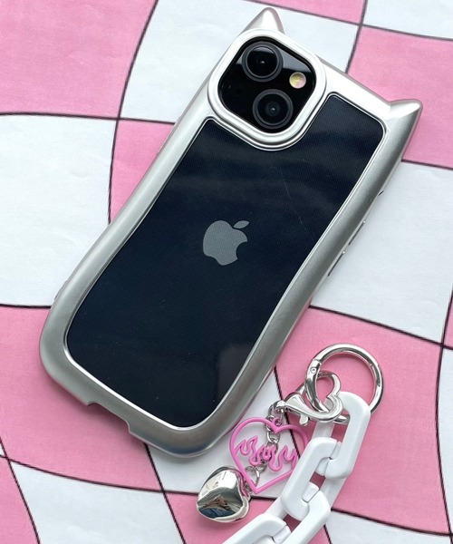 WEGO(ウィゴー)の「WEGO/猫耳フレームiphoneケース(シルバー)(スマホケース/カバー・レディース・その他3/その他1/その他4/その他2/その他6/その他5・FREE)」の3枚目の写真