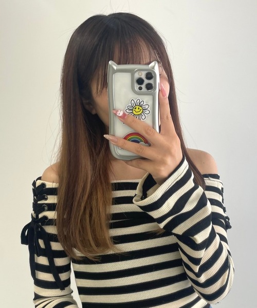 WEGO(ウィゴー)の「WEGO/猫耳フレームiphoneケース(シルバー)(スマホケース/カバー・レディース・その他3/その他1/その他4/その他2/その他6/その他5・FREE)」の7枚目の写真