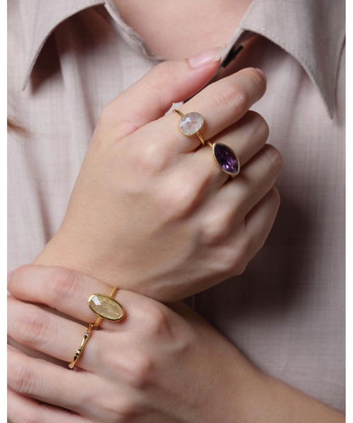 S925 SINGLE STONE MATT RING -AMETHYST-（リング）｜TOME JEWELRY（トームジュエリー）