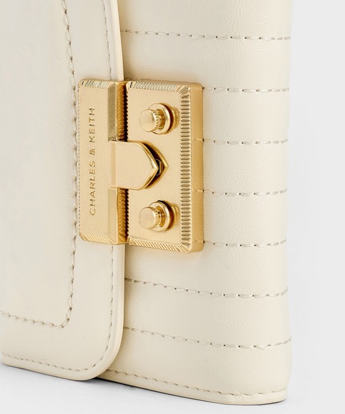 追跡有★Charles＆Keith Donna ドンナクリンクルエフェクト 財布 Donna ドンナ クリンクルエフェクトウォレット - ブラック