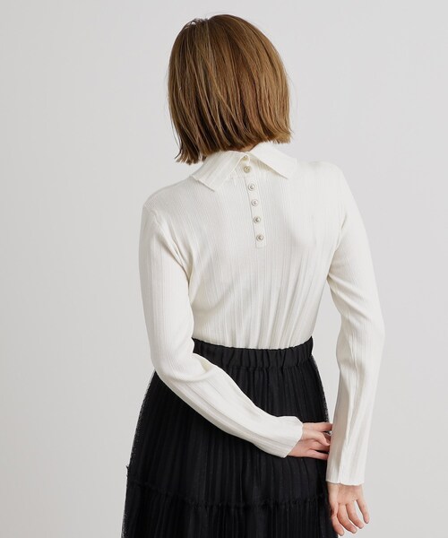 grove（グローブ）の「◆【雑誌掲載】アンジェリーナランダムリブプルオーバー（ニット/セーター・レディース・ピンク/ライトグレー/ダークグレー/オフホワイト・02/03/01/04/05）」の2枚目の写真