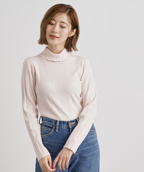 grove（グローブ）の「◆【雑誌掲載】アンジェリーナランダムリブプルオーバー（ニット/セーター・レディース・ピンク/ライトグレー/ダークグレー/オフホワイト・02/03/01/04/05）」の4枚目の写真