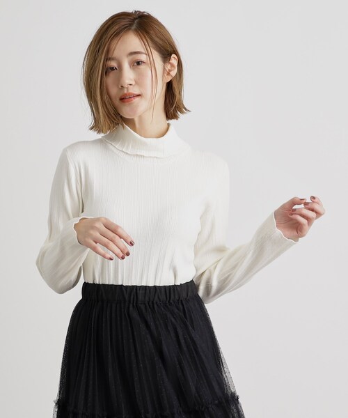 grove（グローブ）の「◆【雑誌掲載】アンジェリーナランダムリブプルオーバー（ニット/セーター・レディース・ピンク/ライトグレー/ダークグレー/オフホワイト・02/03/01/04/05）」の5枚目の写真