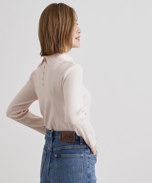 grove（グローブ）の「◆【雑誌掲載】アンジェリーナランダムリブプルオーバー（ニット/セーター・レディース・ピンク/ライトグレー/ダークグレー/オフホワイト・02/03/01/04/05）」の18枚目の写真