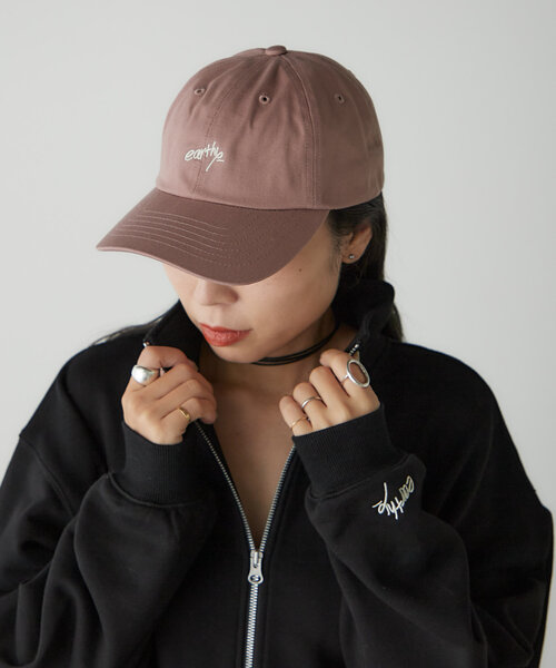 earthy（アーシー）の「earthy 刺繍ロゴCAP（キャップ・レディース・アイボリー/ブラック/モカ/キャメル・FREE）」の4枚目の写真