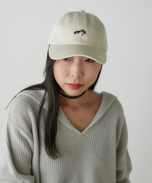 earthy（アーシー）の「earthy 刺繍ロゴCAP（キャップ・レディース・アイボリー/ブラック/モカ/キャメル・FREE）」の6枚目の写真