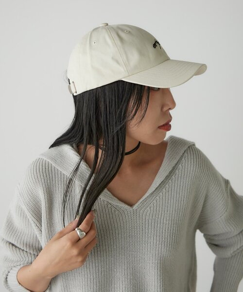 earthy（アーシー）の「earthy 刺繍ロゴCAP（キャップ・レディース・アイボリー/ブラック/モカ/キャメル・FREE）」の7枚目の写真