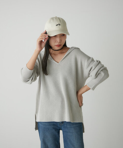 earthy（アーシー）の「earthy 刺繍ロゴCAP（キャップ・レディース・アイボリー/ブラック/モカ/キャメル・FREE）」の9枚目の写真