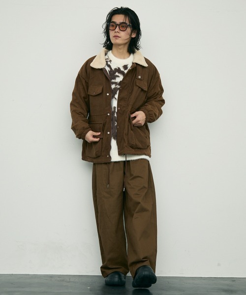 Shoowtime(ショウタイム)の「Shaggy mohair like loose crew neck knit / シャギーモヘアライク ルーズクルーネックニット(ニット/セーター・メンズ・ブラック/グレー/ホワイト・MEDIUM/LARGE/SMALL)」の18枚目の写真